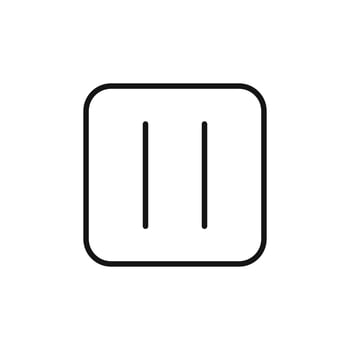 pause icon logo sign outline vector
