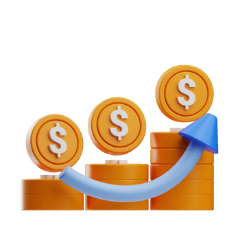 Profit business object illustration 3d png