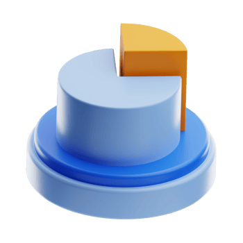 Pie Chart business object illustration 3d png