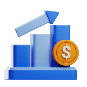 Market Trends business object illustration 3d png