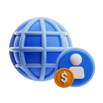 Global Business business object illustration 3d png