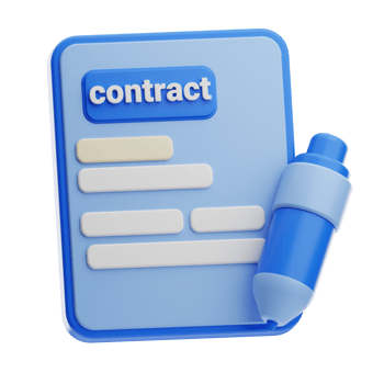 Business Contract business object illustration 3d png