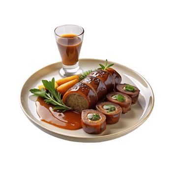 Rouladen Beef Rolls with Gravy png