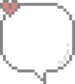 8bit retro game pixel art heart speech bubble balloon pink color icon sticker memo keyword planner text box banner png