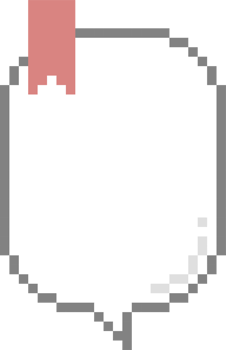 8bit retro game pixel art bookmark speech bubble balloon pink color icon sticker memo keyword planner text box banner png