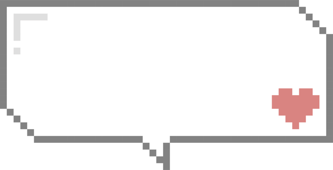 8bit retro game pixel art heart speech bubble balloon pink color icon sticker memo keyword planner text box banner png