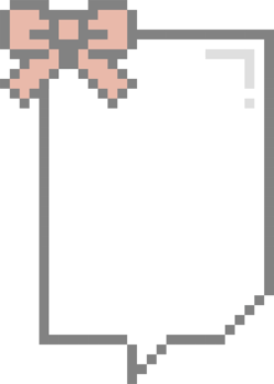 8bit retro game pixel art bow ribbon speech bubble balloon pink color icon sticker memo keyword planner text box banner png