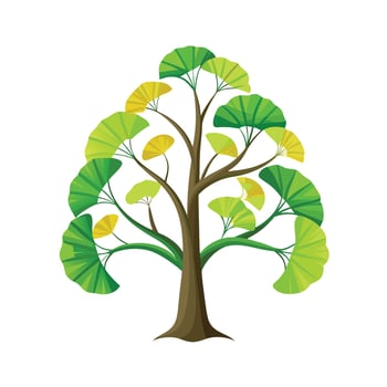 Beautiful Single Big Tree Illustration vector