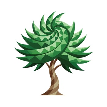 Beautiful Single Big Tree Illustration vector