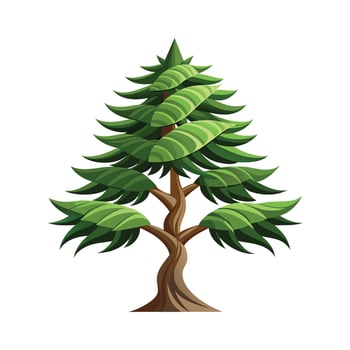 Beautiful Single Big Tree Illustration vector