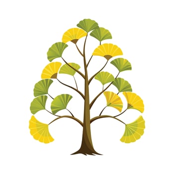 Beautiful Single Big Tree Illustration vector