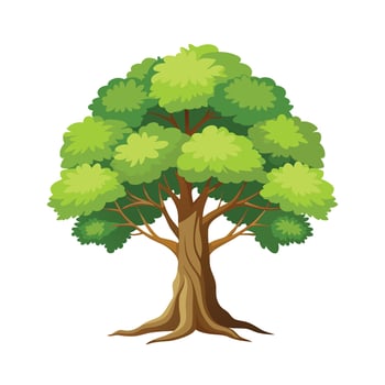 Beautiful Single Big Tree Illustration vector