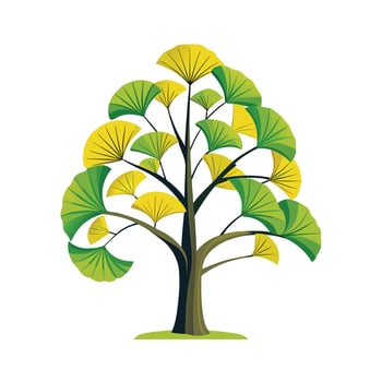 Beautiful Single Big Tree Illustration vector