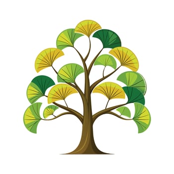 Beautiful Single Big Tree Illustration vector
