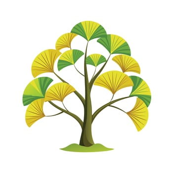Beautiful Single Big Tree Illustration vector