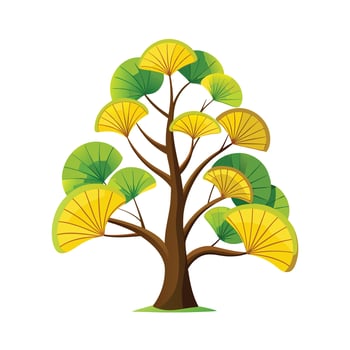 Beautiful Single Big Tree Illustration vector