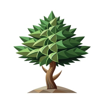 Beautiful Single Big Tree Illustration vector