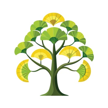 Beautiful Single Big Tree Illustration vector
