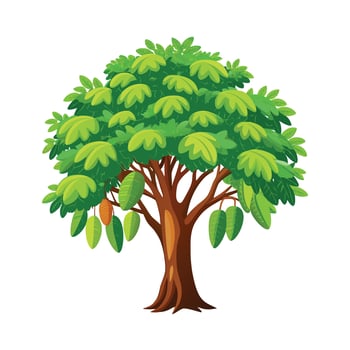 Beautiful Single Big Tree Illustration vector