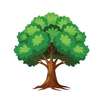 Beautiful Single Big Tree Illustration vector