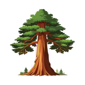 Beautiful Single Big Tree Illustration vector
