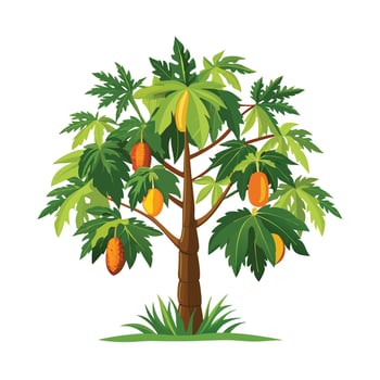 Beautiful Single Big Tree Illustration vector