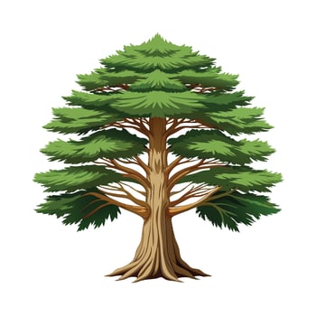 Beautiful Single Big Tree Illustration vector