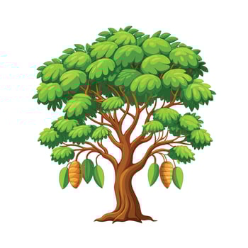 Beautiful Single Big Tree Illustration vector