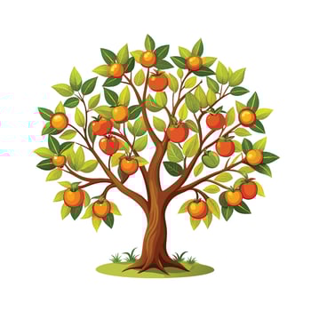 Beautiful Single Big Tree Illustration vector