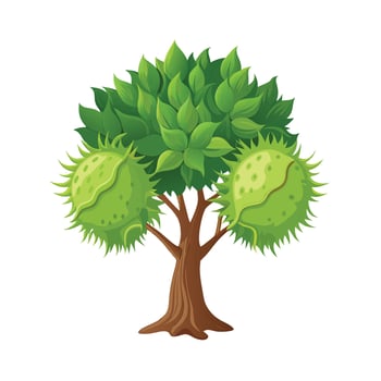 Beautiful Single Big Tree Illustration vector
