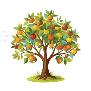 Beautiful Single Big Tree Illustration vector