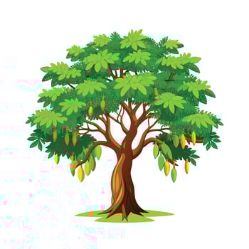 Beautiful Single Big Tree Illustration vector