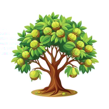 Beautiful Single Big Tree Illustration vector