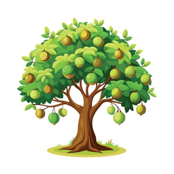 Beautiful Single Big Tree Illustration vector