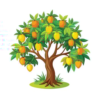 Beautiful Single Big Tree Illustration vector