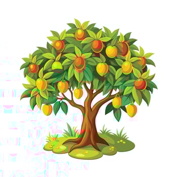 Beautiful Single Big Tree Illustration vector