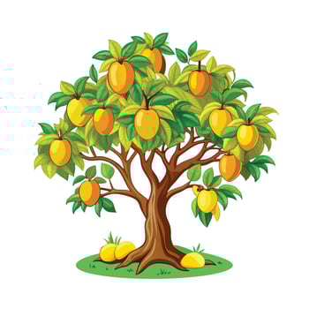 Beautiful Single Big Tree Illustration vector