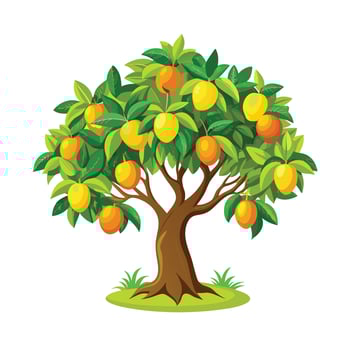 Beautiful Single Big Tree Illustration vector