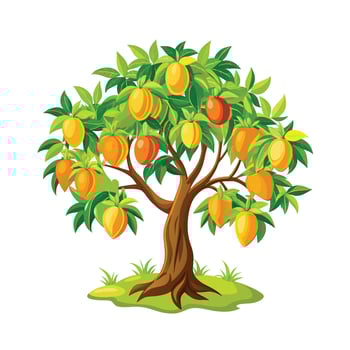 Beautiful Single Big Tree Illustration vector
