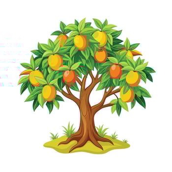 Beautiful Single Big Tree Illustration vector