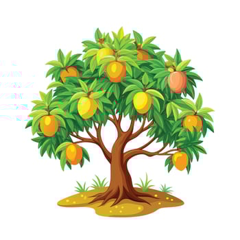 Beautiful Single Big Tree Illustration vector
