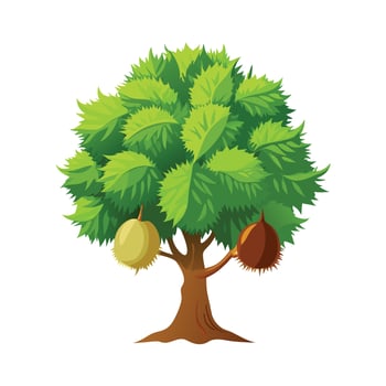 Beautiful Single Big Tree Illustration vector