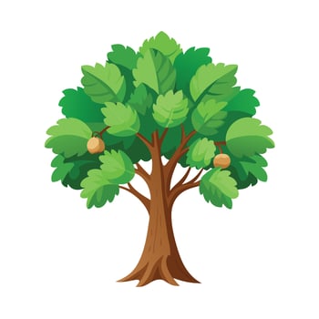 Beautiful Single Big Tree Illustration vector