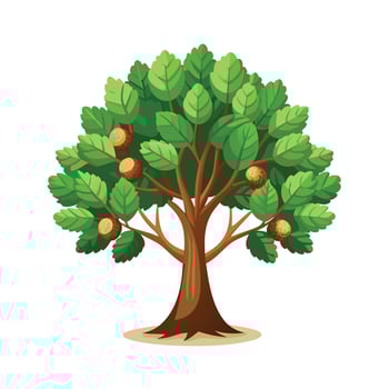 Beautiful Single Big Tree Illustration vector