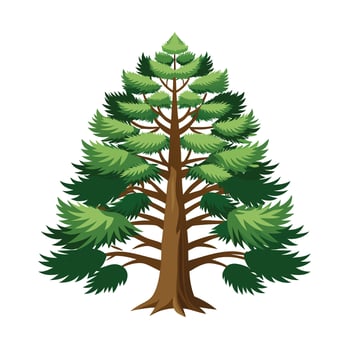 Beautiful Single Big Tree Illustration vector