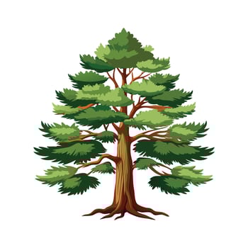 Beautiful Single Big Tree Illustration vector