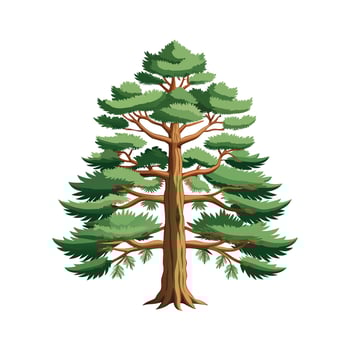 Beautiful Single Big Tree Illustration vector