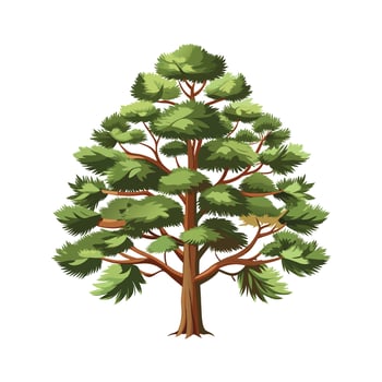 Beautiful Single Big Tree Illustration vector