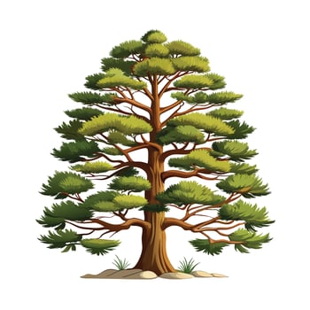 Beautiful Single Big Tree Illustration vector