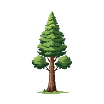 Beautiful Single Big Tree Illustration vector